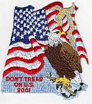 Dont Tread on U.S. 2001, Eagle with US Flag - 4 inch